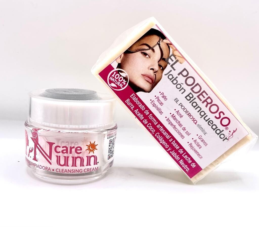 Kit Facial El Poderoso ✨ – Jabón Blanqueador + Crema Nunn Clarificante